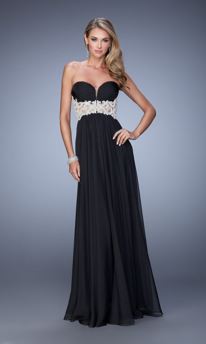 La Femme Empire-Waist Chiffon Prom Dress 20727