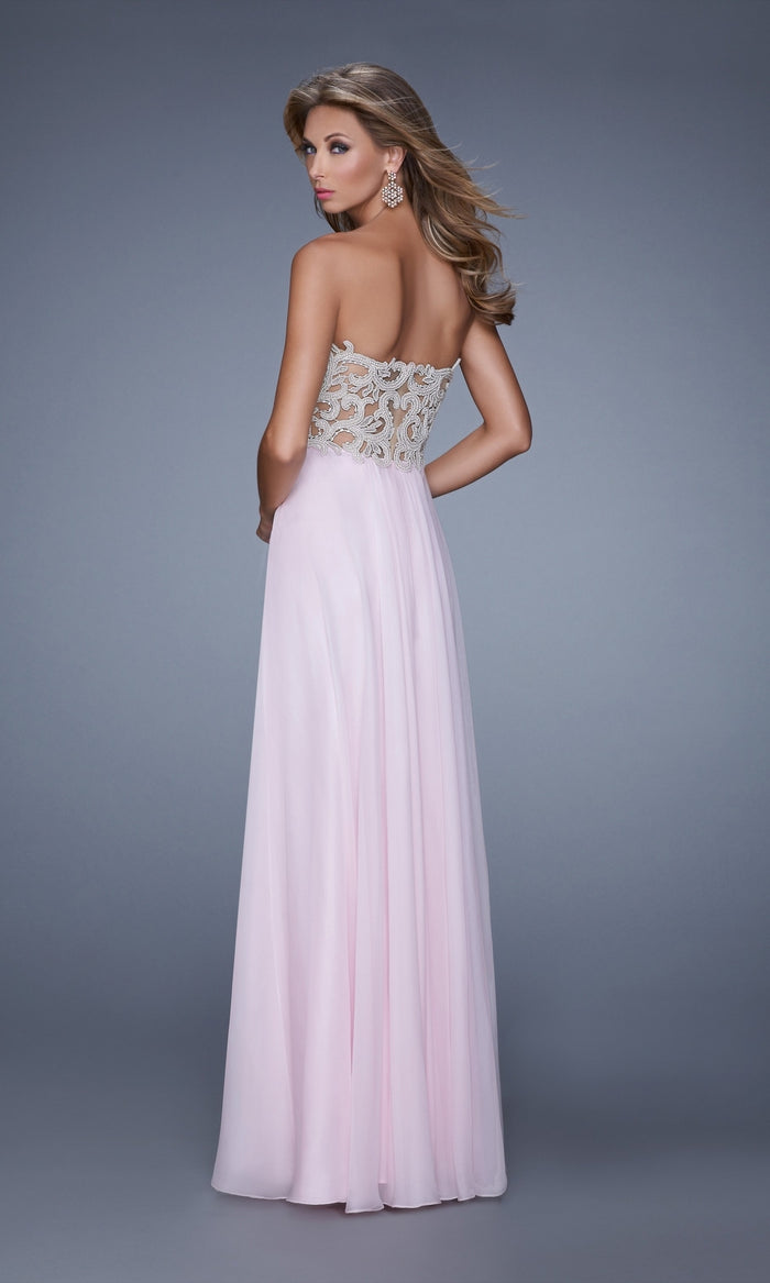 La Femme Empire-Waist Chiffon Prom Dress 20727