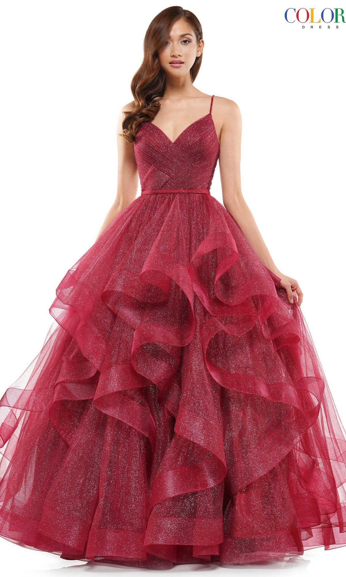 Layered Long Tulle Prom Ball Gown 2381