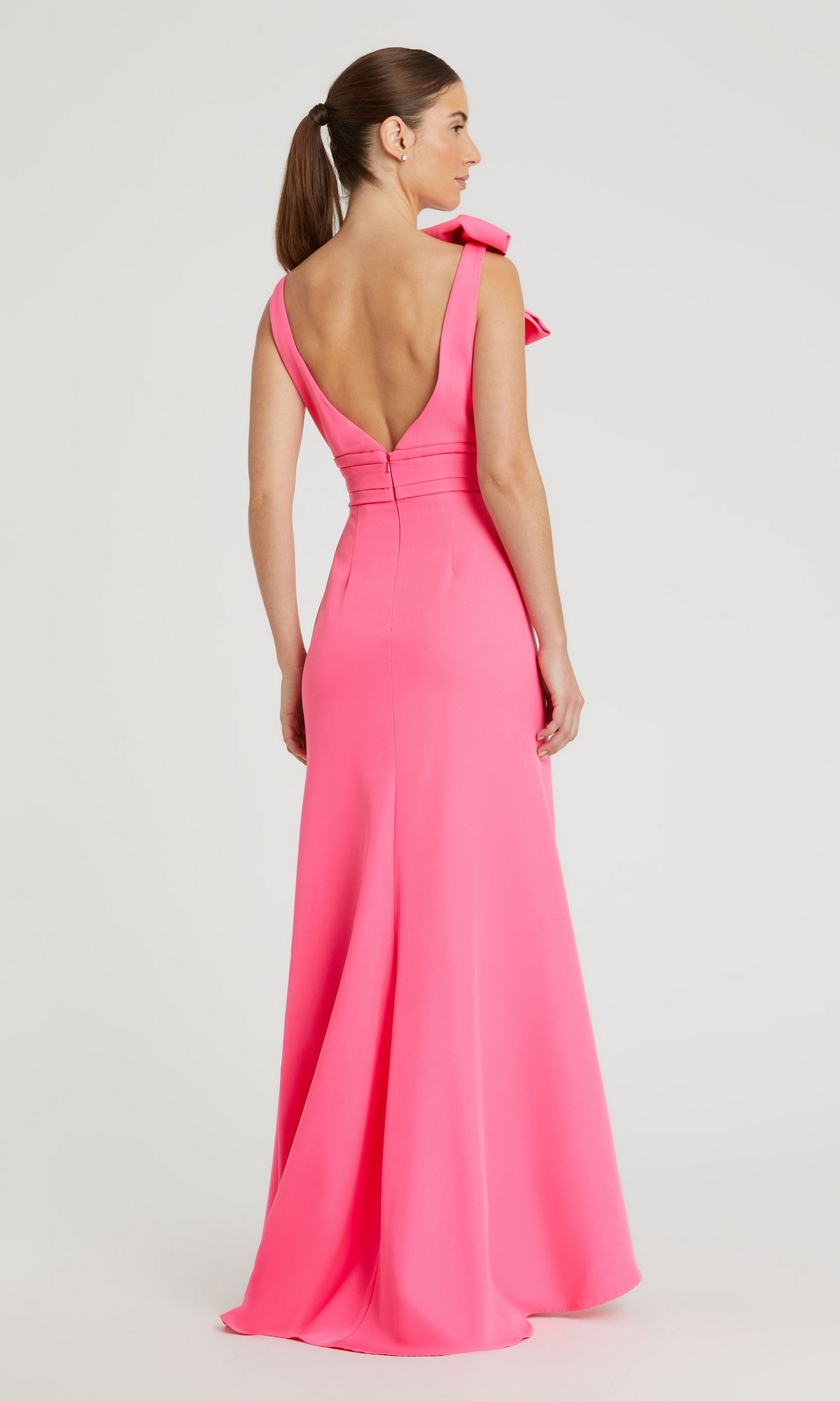 Shoulder-Bow Long Prom Dress: Mac Duggal 49454