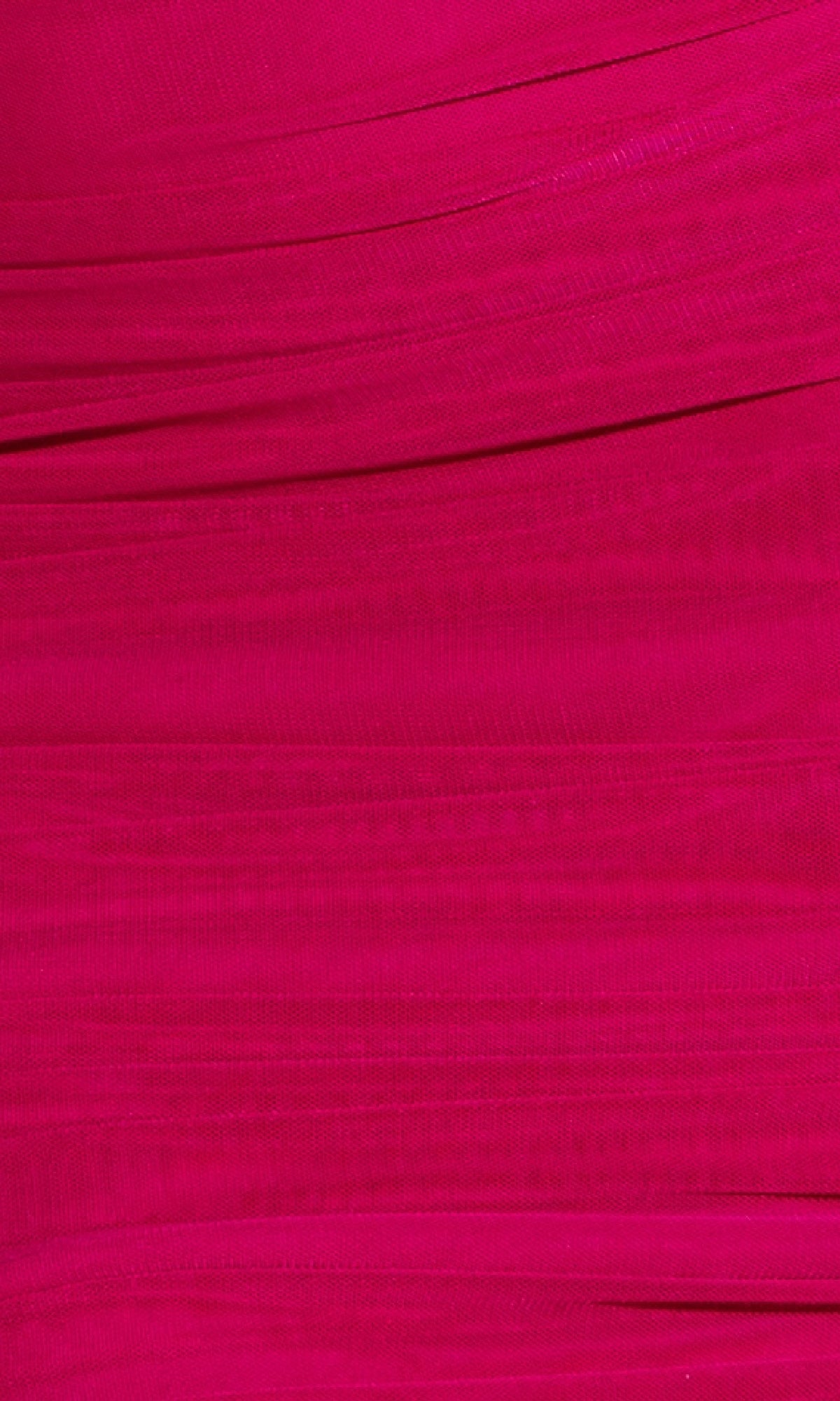 Close-up of textured, bright pink fabric with horizontal pleats, featured on the Sheer-Waist Tight Long Prom Dress: Eureka 9077—perfect for an elegant evening gown or formal event.