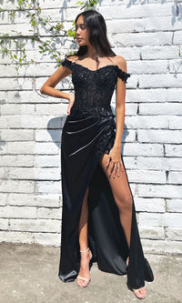 Off-the-Shoulder Long Sweetheart Prom Dress CD0186