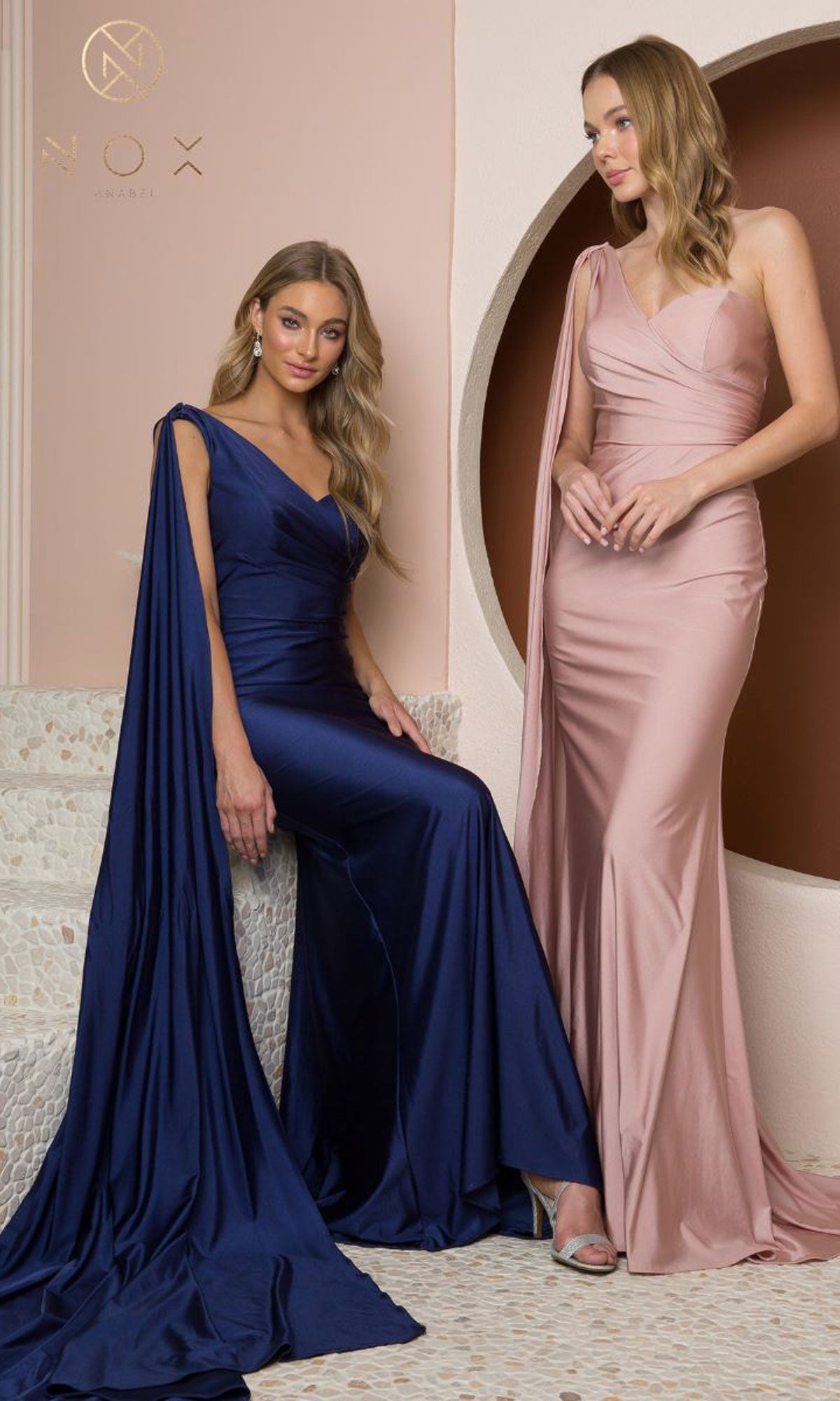 One Shoulder Long Prom Dress: Nox Anabel NA-21-E475