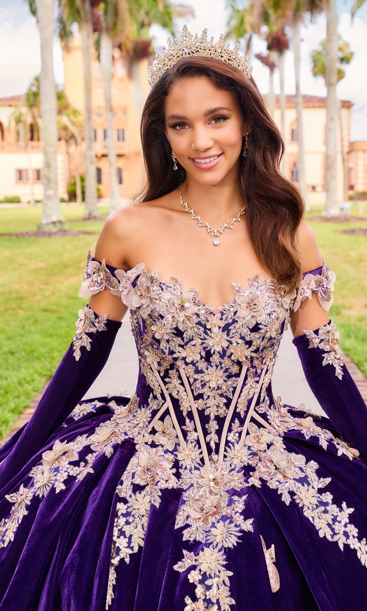 Velvet Quinceanera Dress: Princesa PR30136