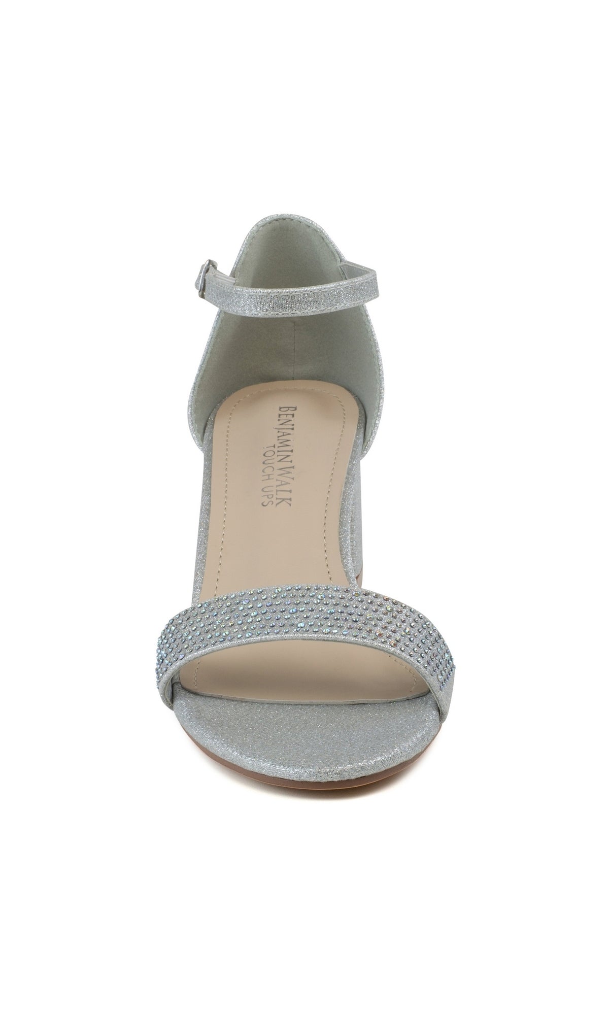 Astra Silver Low Block-Heel Prom Shoes 4601