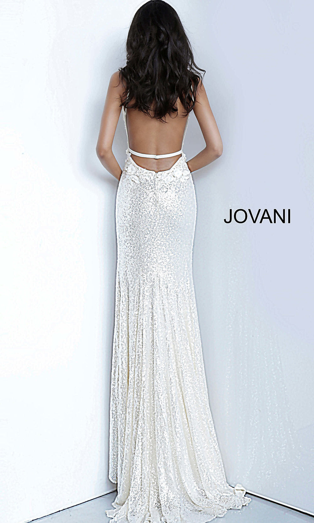 Jovani-Long Sequin Jovani Prom Dress with Appliques