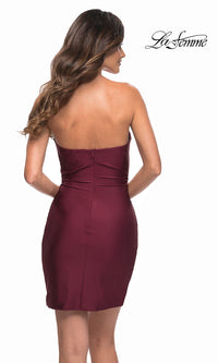 La Femme-Strapless Sweetheart Short La Femme Party Dress