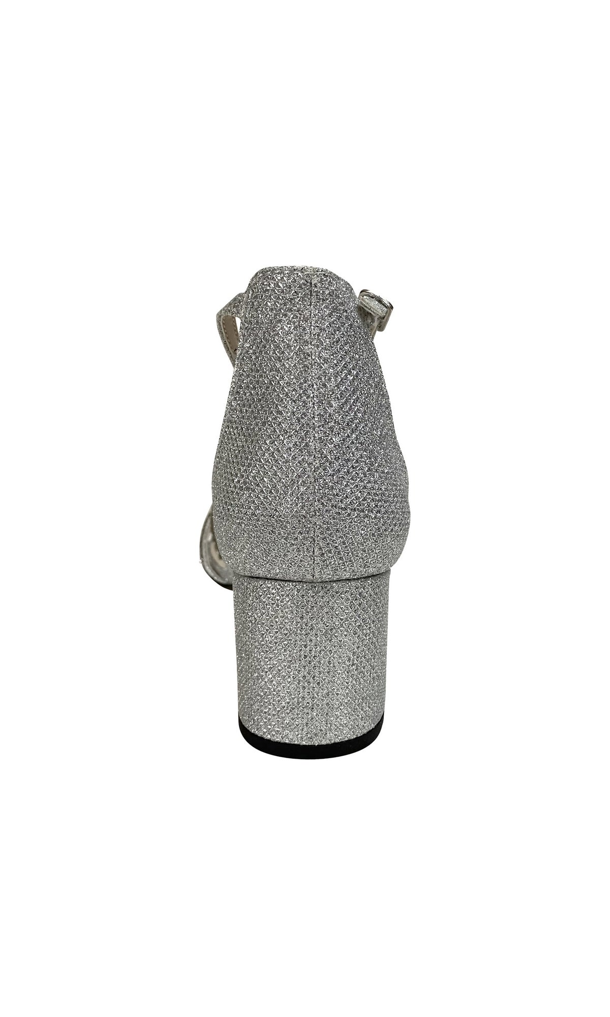 Zoey Open-Toe Silver Prom Shoes: Touch Ups 4382