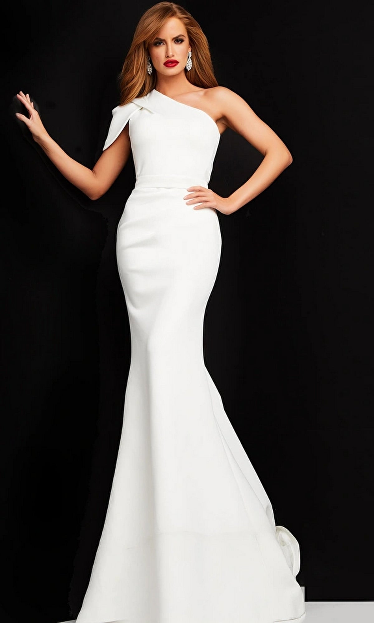 Long Formal One-Shoulder Jovani Dress 06753