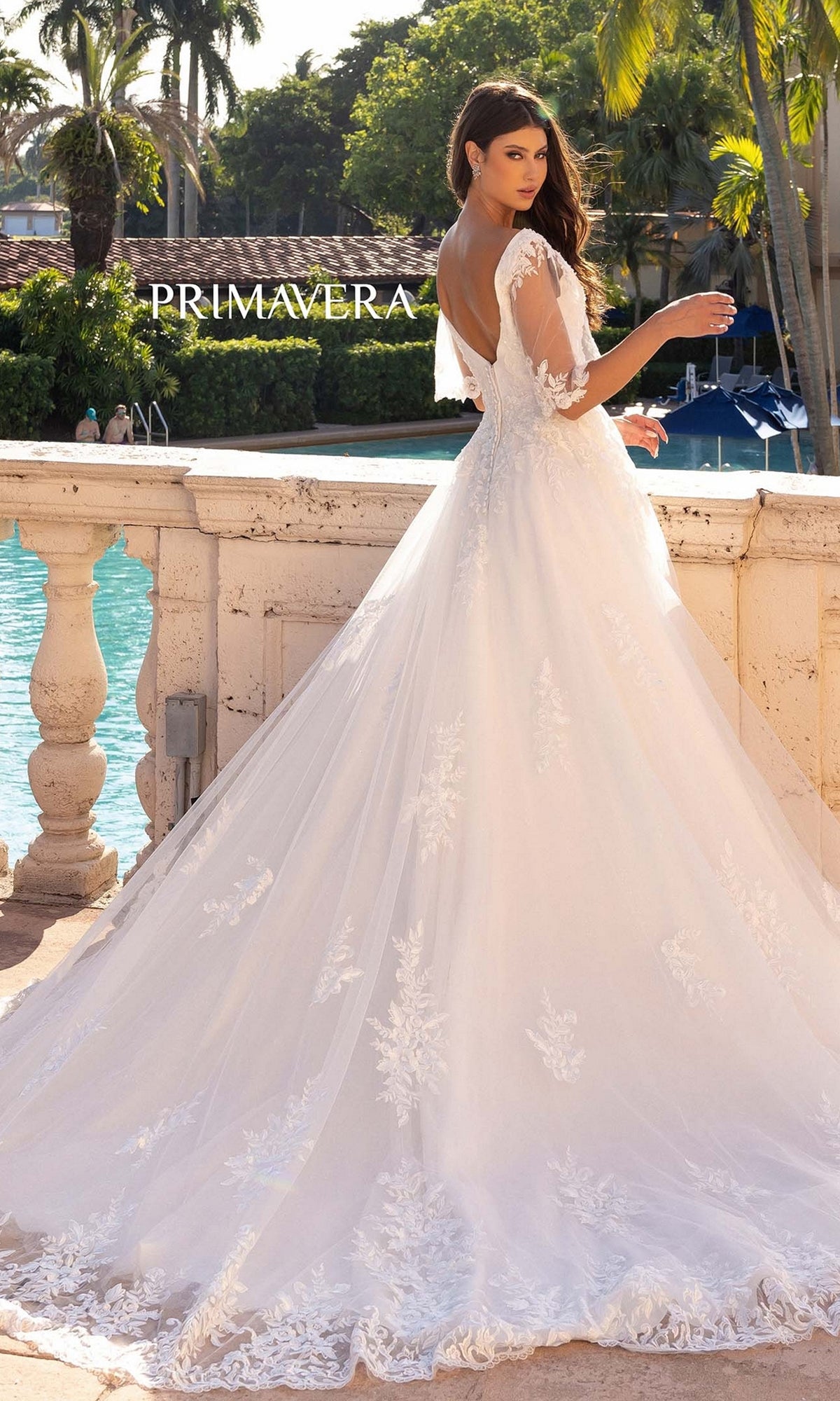 Primavera 11134 Long Wedding Dress - PromGirl Ivory / 12 Primavera 11134 Long Wedding Dress - PromGirl Ivory / 12