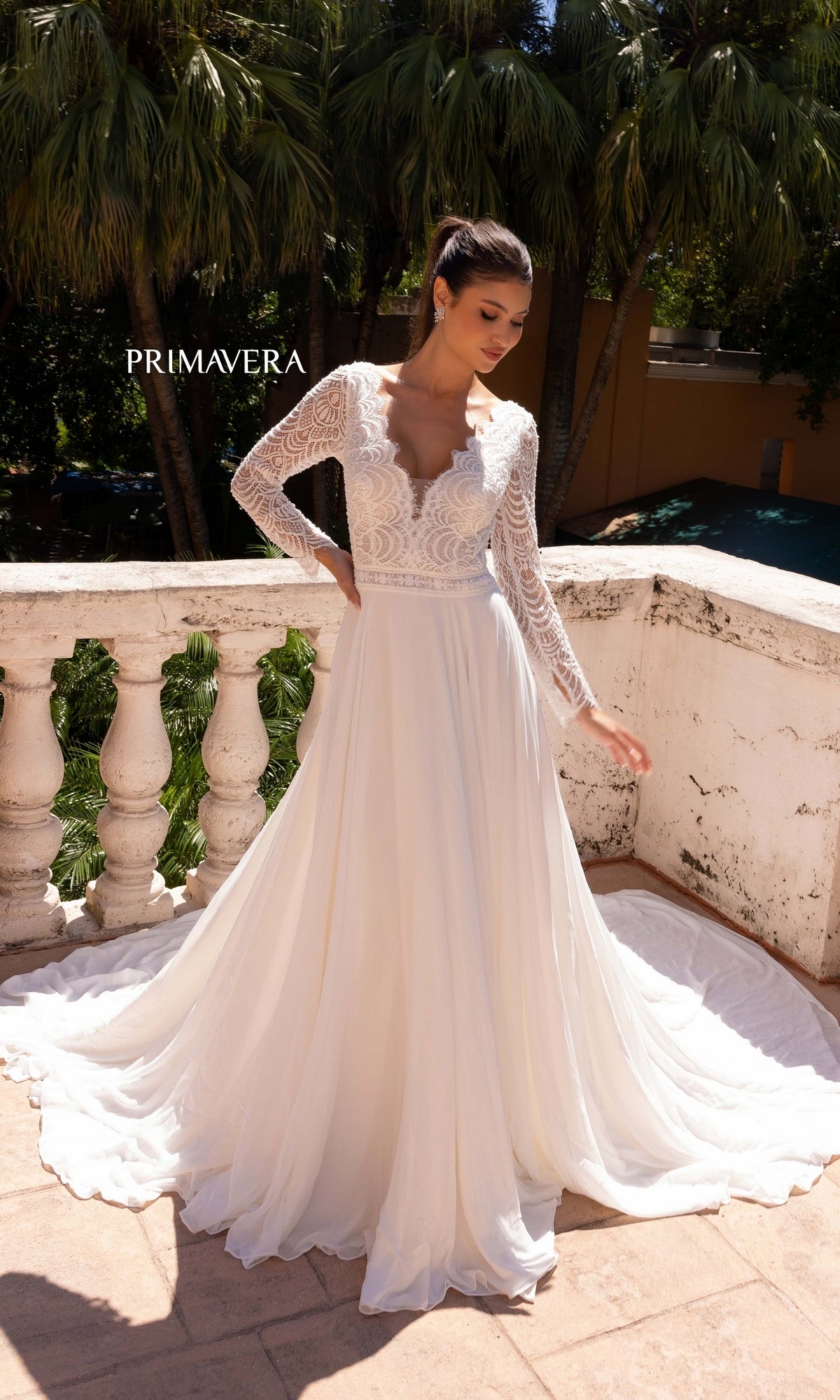Long Wedding Dress 11140 by Primavera