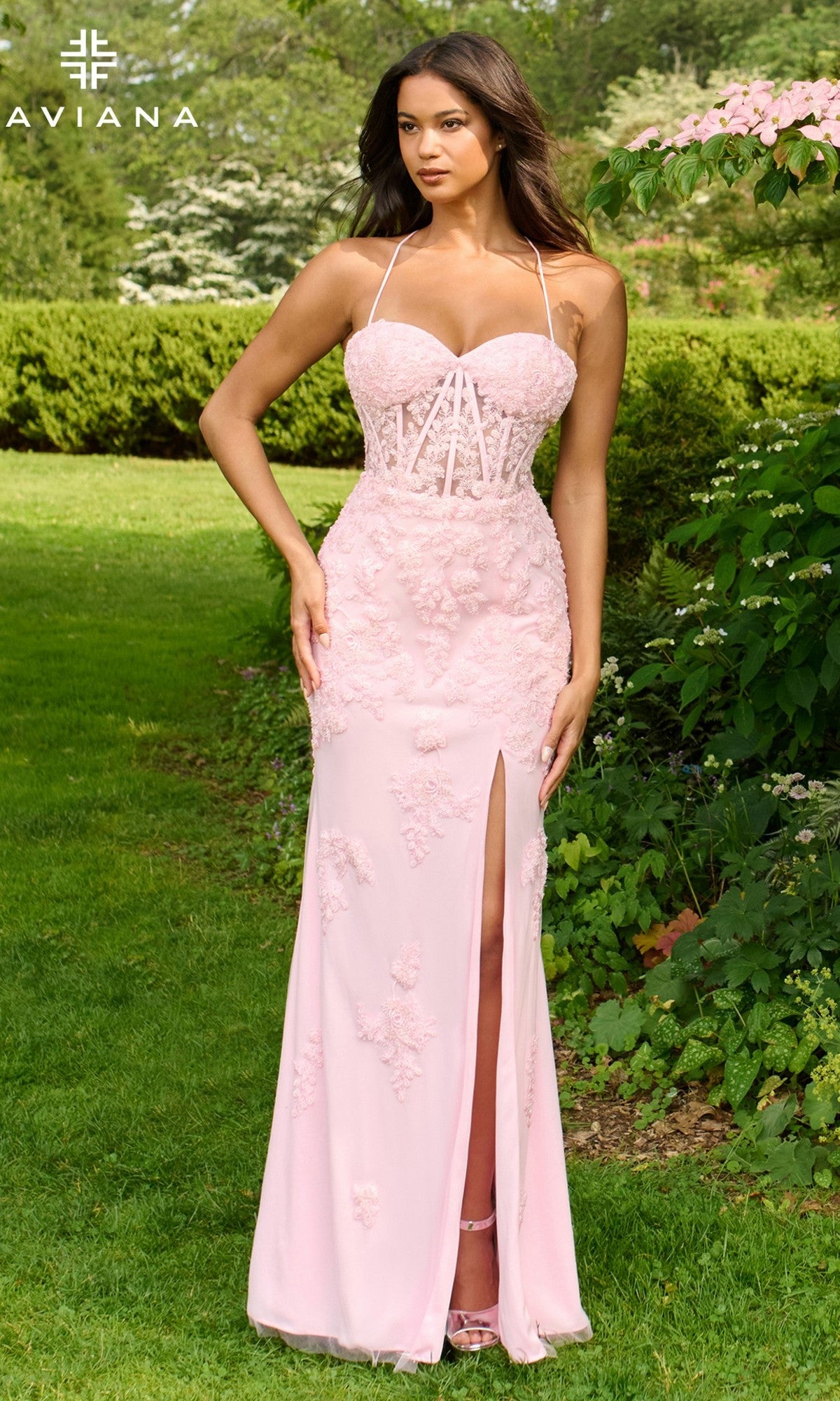Long Sweetheart Prom Dress with Bead Embroidery Light Pink / 6 Long Sweetheart Prom Dress with Bead Embroidery Light Pink / 6