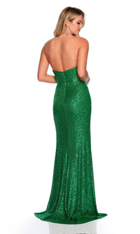 Dave and Johnny Strapless Sequin Prom Dress 11470