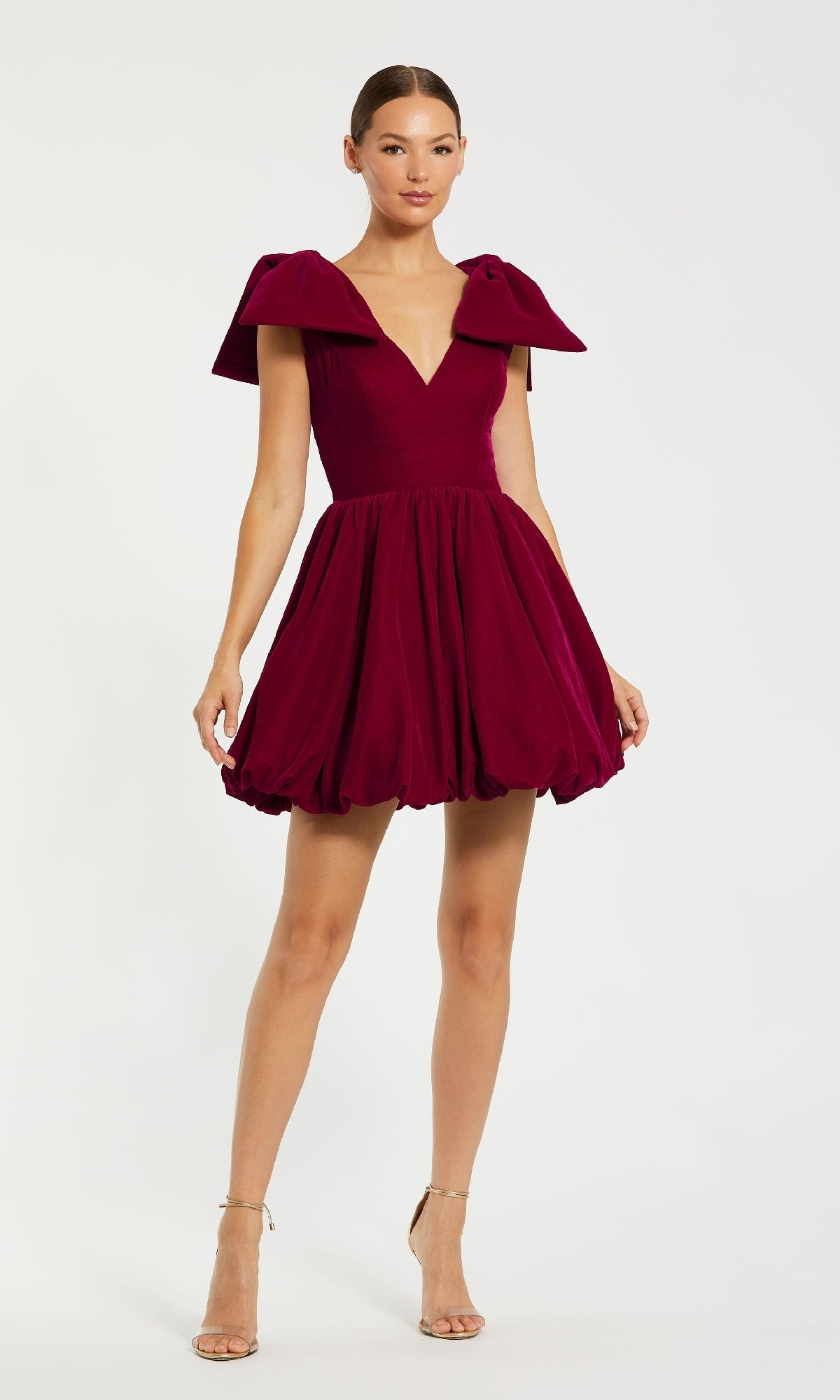 Berry Red Mini Semi-Formal Dress: Mac Duggal 11743 Berry / 0