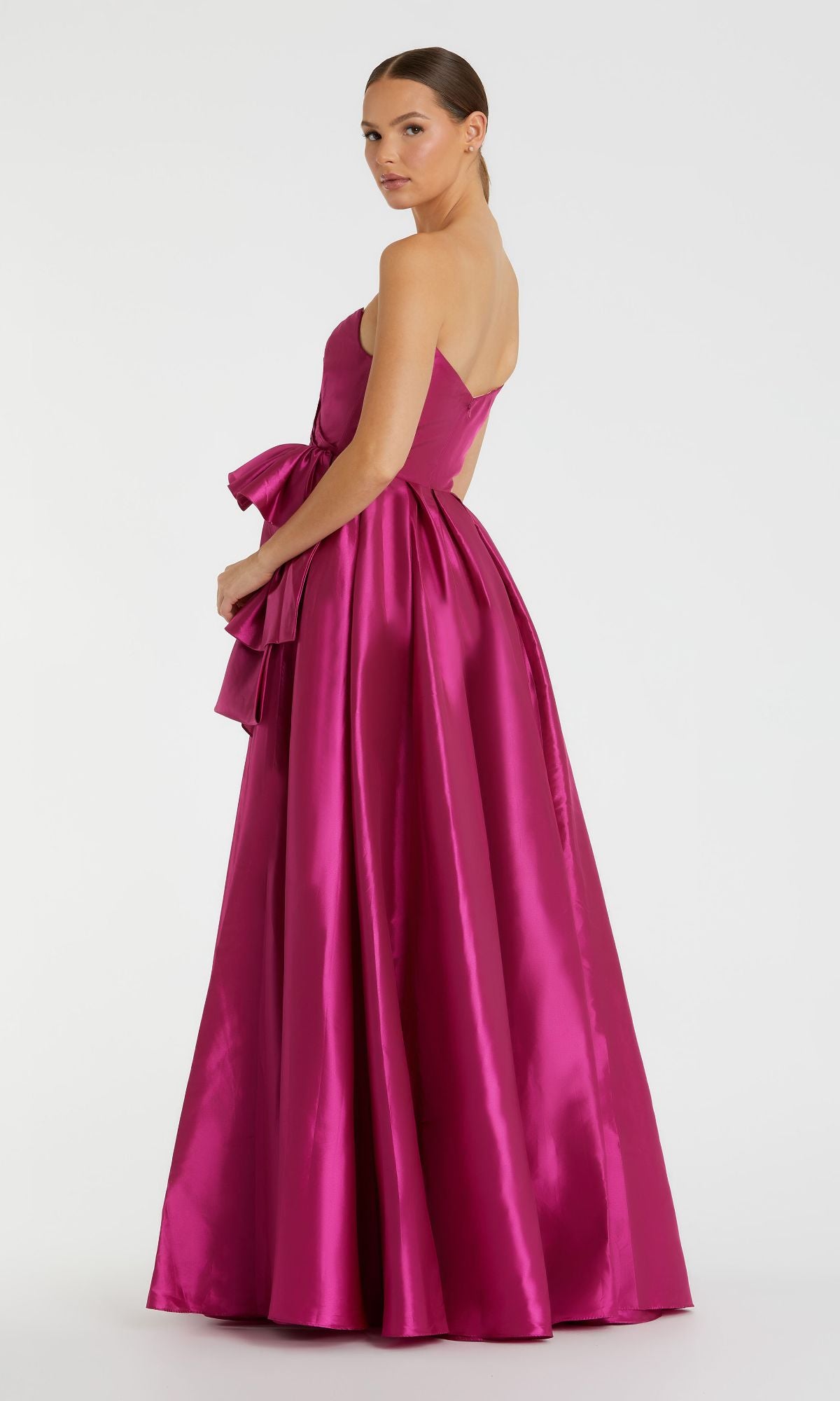 strapless hot pink bridesmaid dresses Sadie Spaghetti Strap Fitted Bridesmaid Dress main image 0