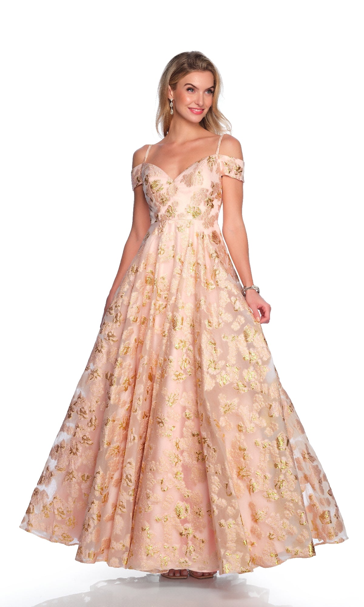Long Pink Prom Dress: Dave and Johnny 12026