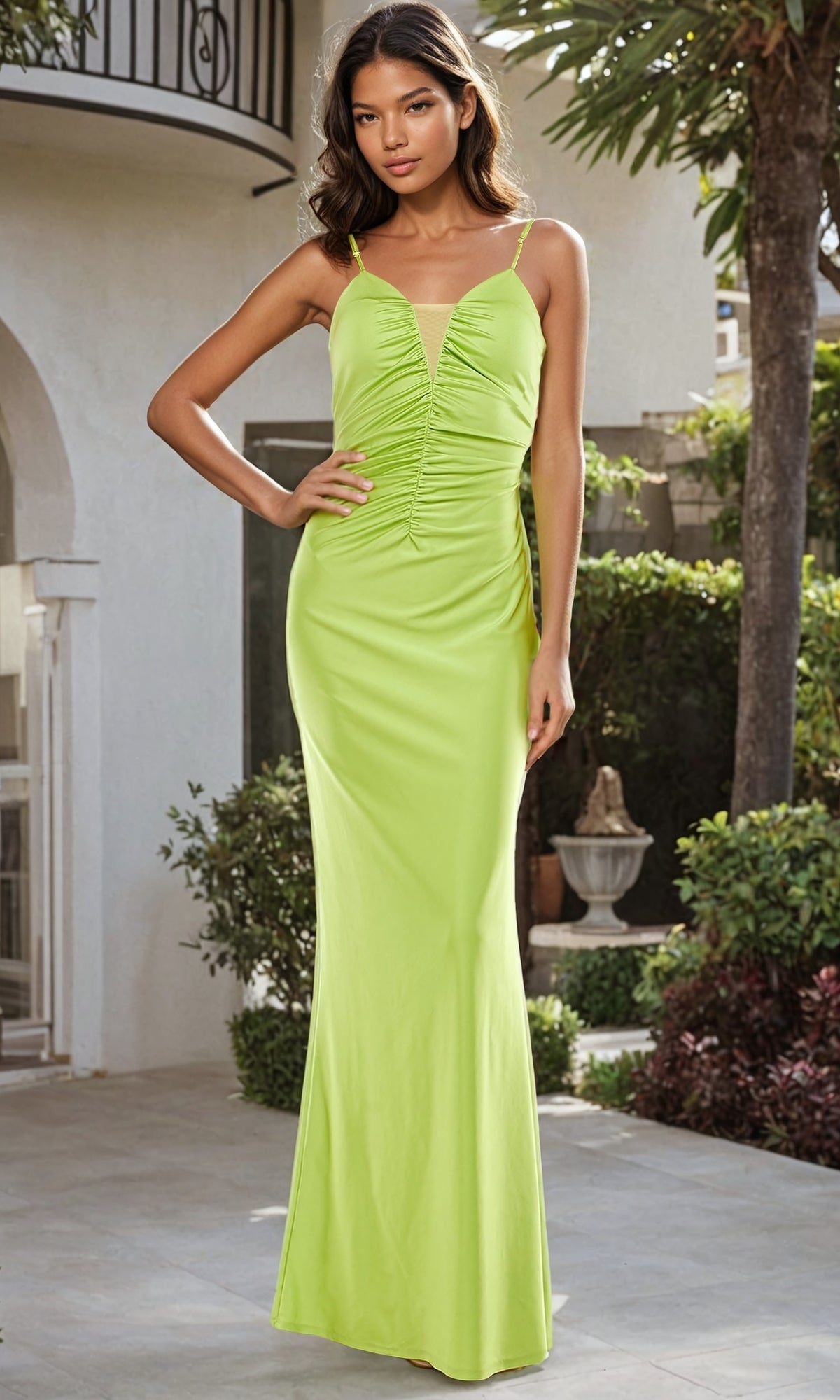 Lime Green Long Prom Dress 12305 by Jump