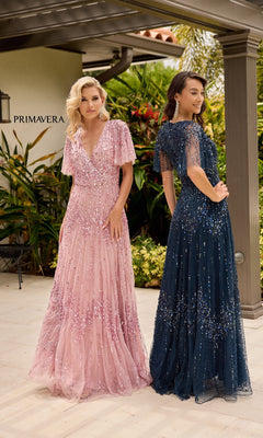 Primavera 13153 Modest Formal Dress Midnight / 6
