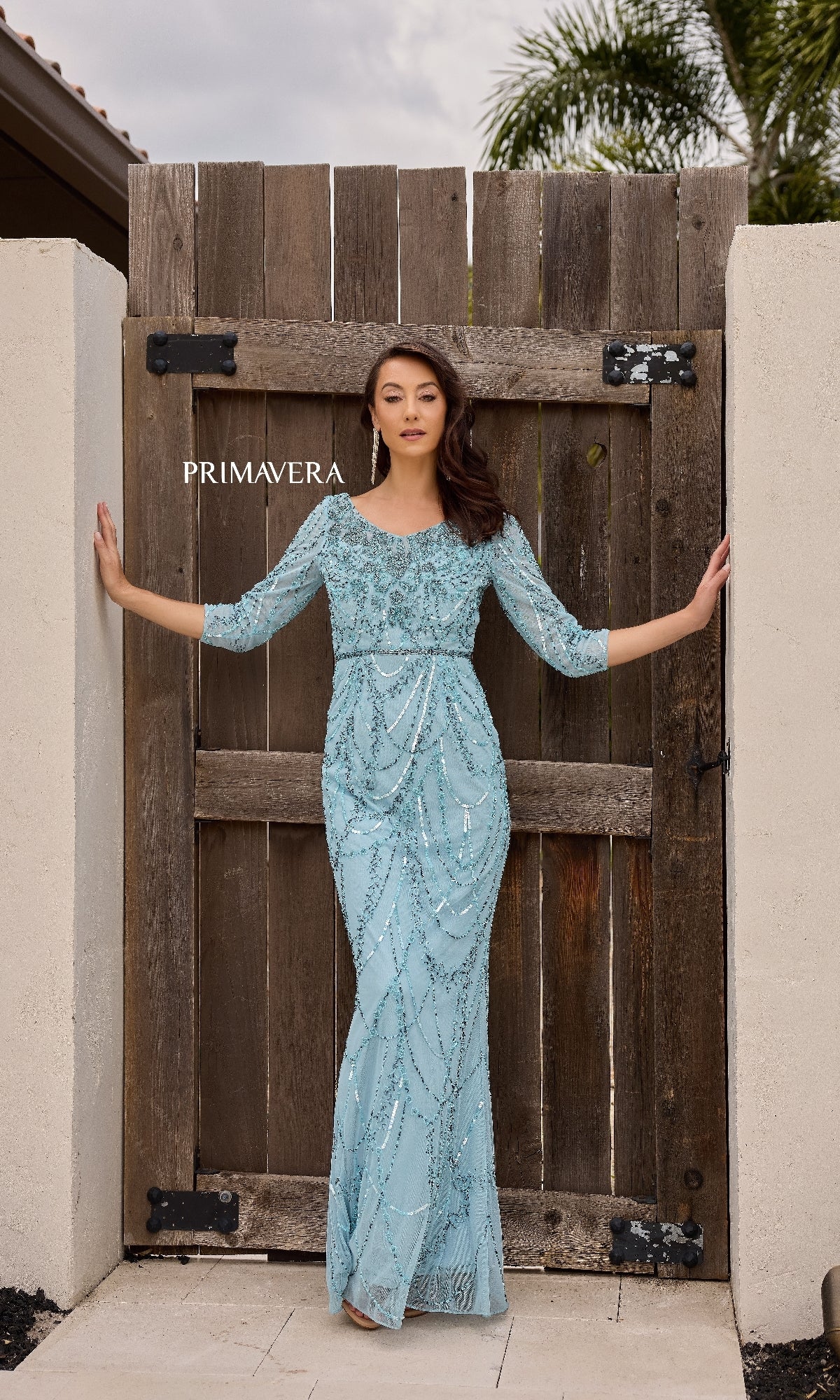 Primavera 13156 Modest Formal Dress French Blue / 12 Primavera 13156 Modest Formal Dress French Blue / 12