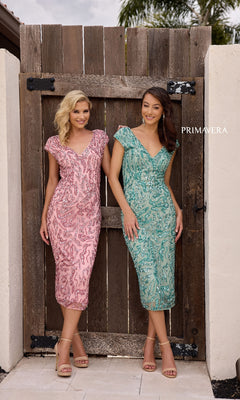 Primavera 13160 Modest Semi-Formal Dress Midnight / 6 Primavera 13160 Modest Semi-Formal Dress Midnight / 6