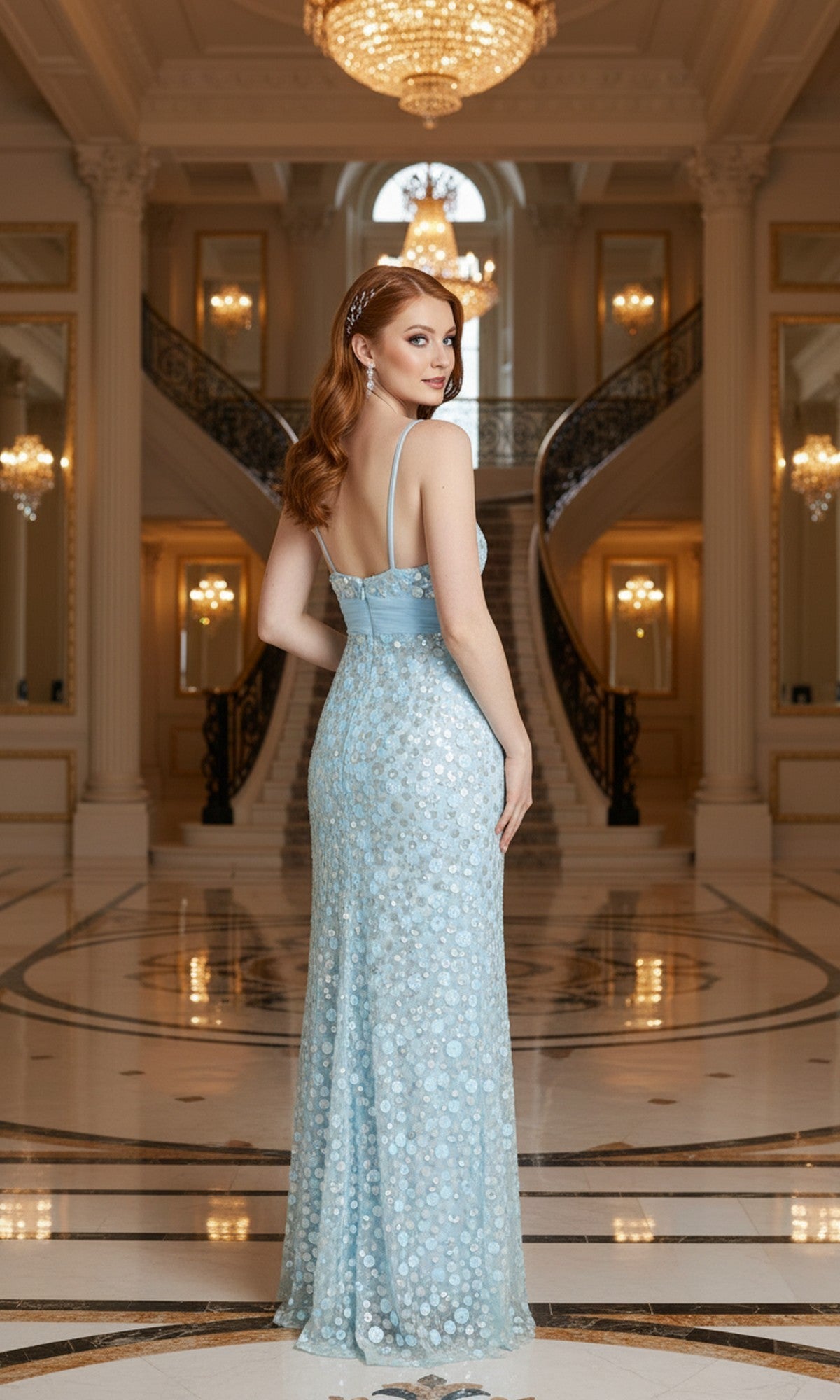 long sequin embellished prom dress with empire waist Empire-Waist Dress: Morgan 14124 Yellow / 0 child:Black Chiffon Rental or Buy:14 days Women's Backless Lace Up Corset dress This dress is a