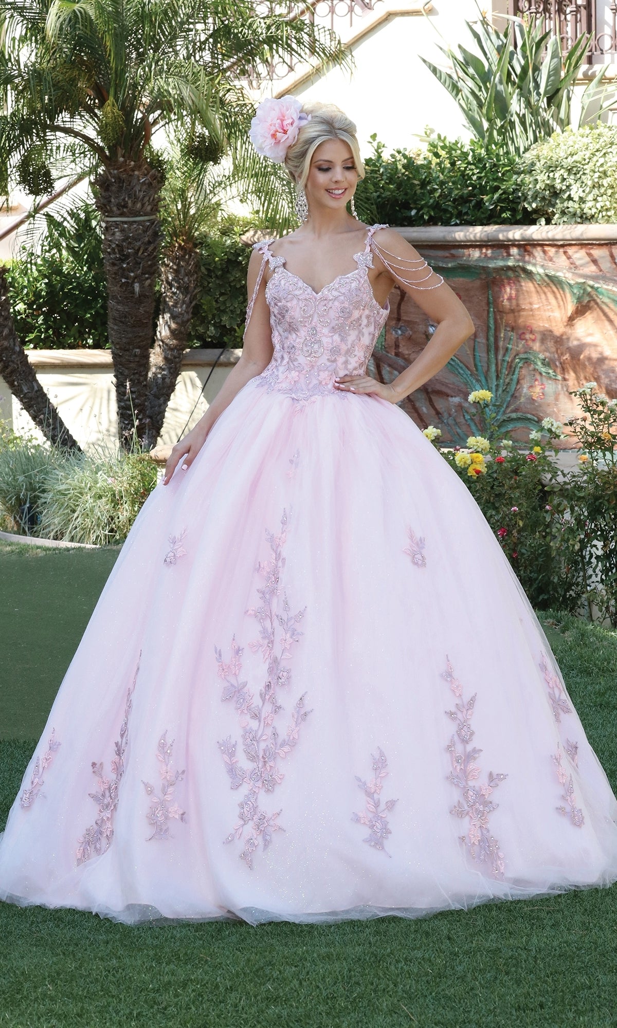 Quinceanera Dress 1546 by Dancing Queen Blush / XSmall