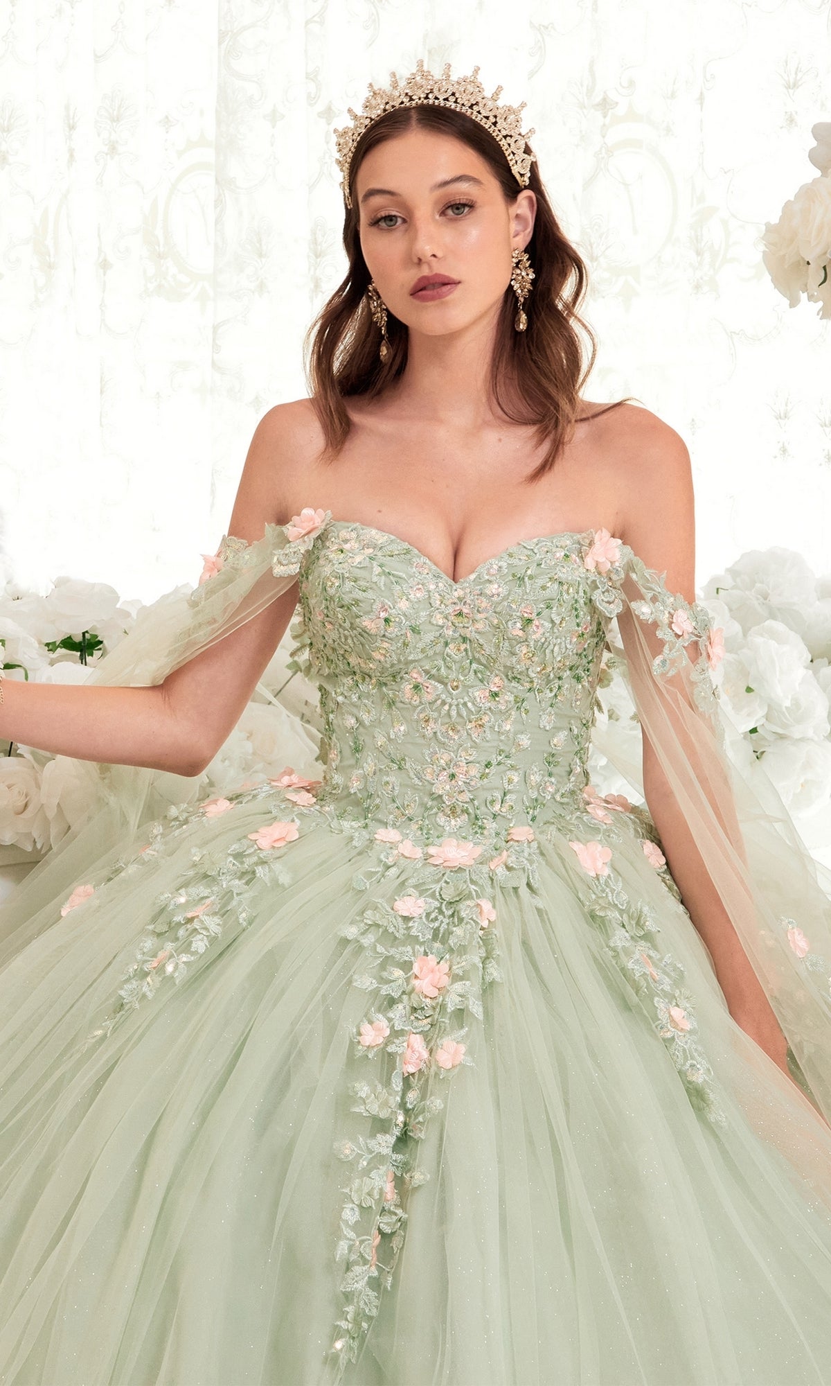 Ladivine 15716 Sage Green Quinceañera Dress Sage / XSmall