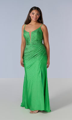 Tiffany 16194 Long Plus-Size Prom Dress