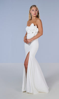 ivory dress prom Tiffany 16222 Long Prom Dress– PromGirl