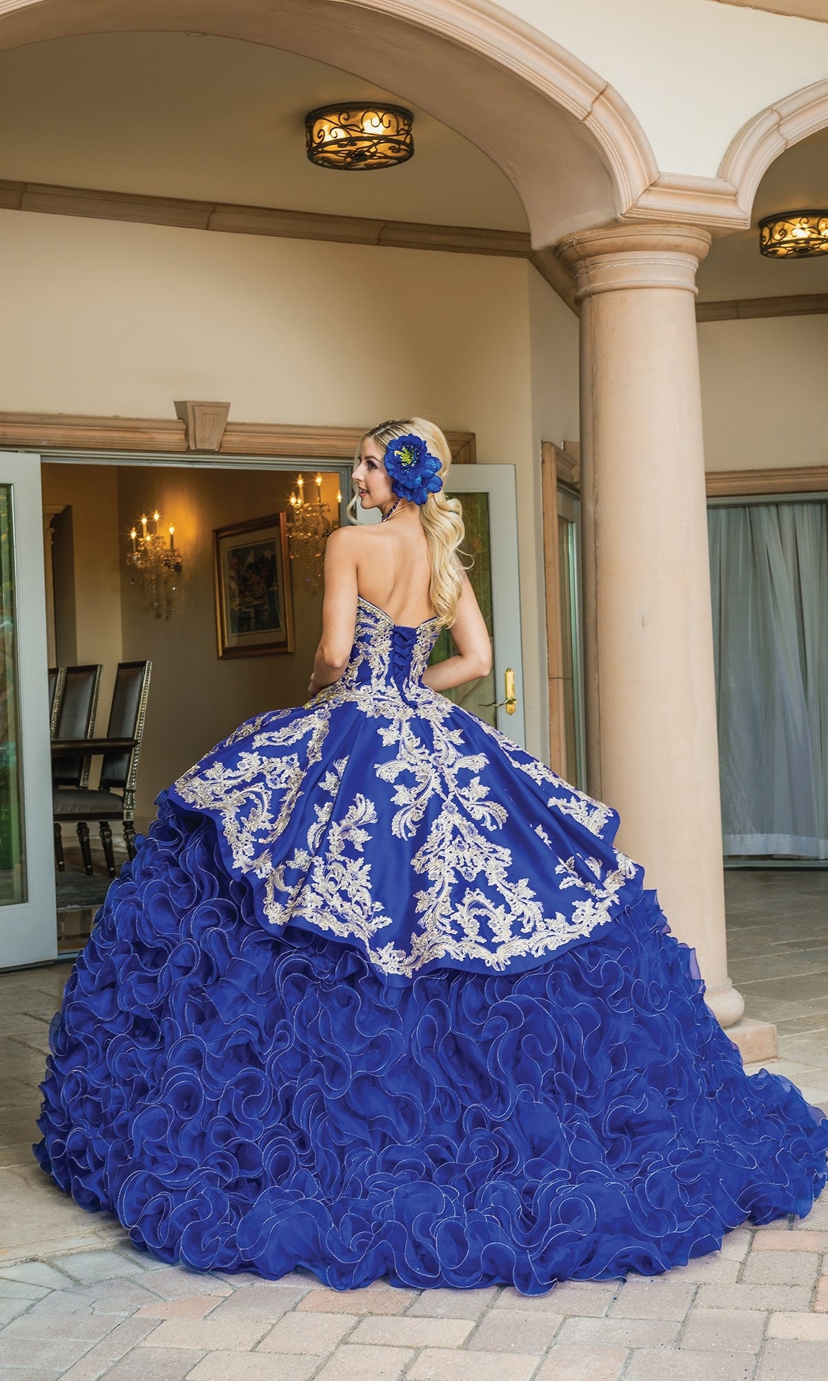 royal blue quince dresses Dancing Queen 1634 Strapless Dress Blue / 3XLarge Sleeveless and strapless Royal Blue