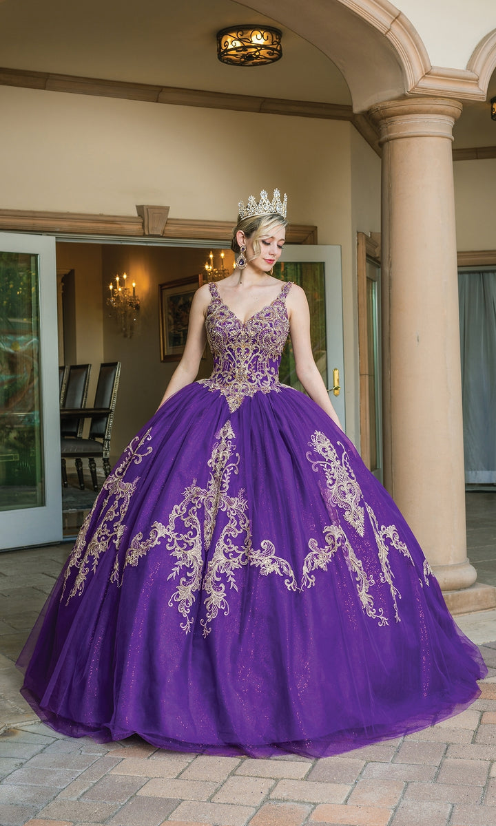 Dancing Queen 1635 Purple Quinceanera Ball Gown – PromGirl