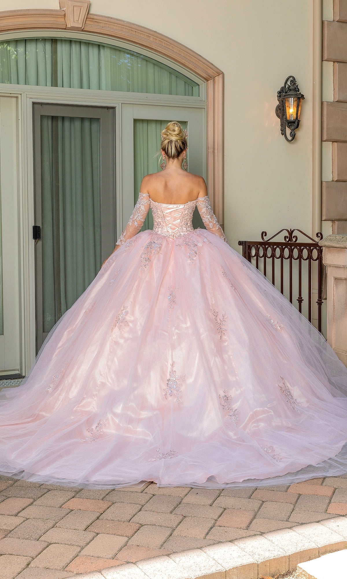 Dancing Queen 1674 Pink Quince Dress with Sleeves Blush / 3XLarge