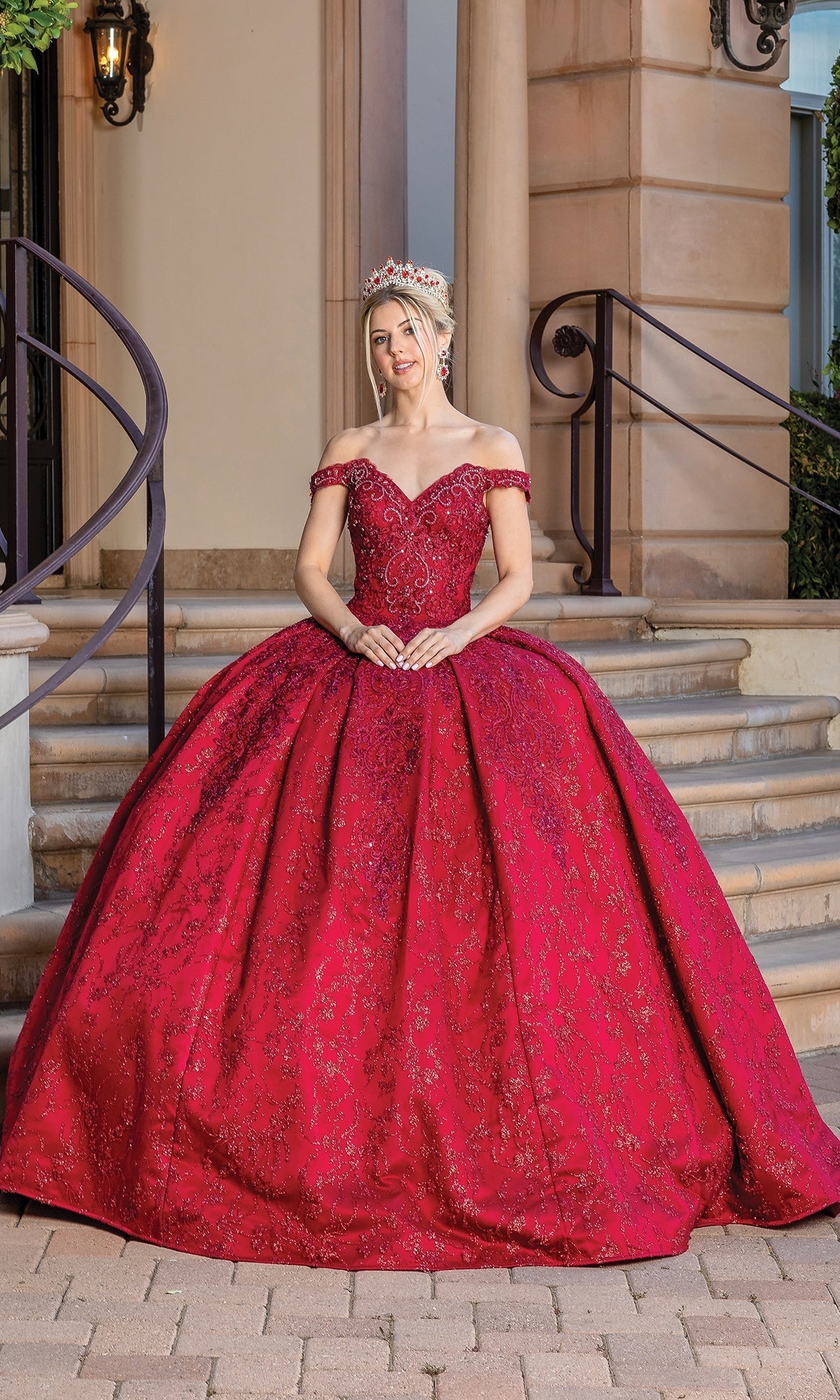 Burgundy Red Quinceanera Dress 1722 Burgundy / XSmall