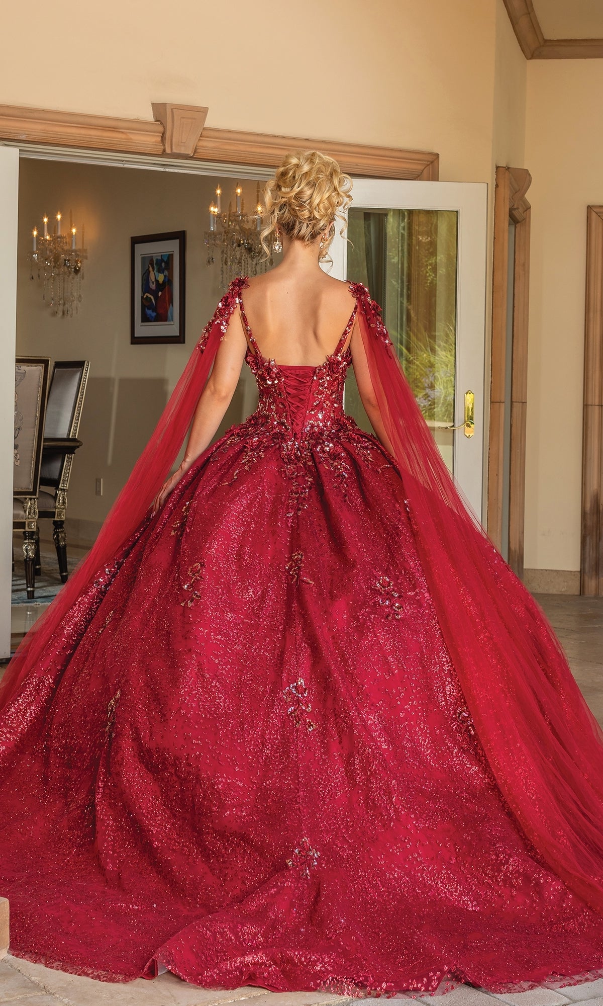 Quinceanera Dress 1764 By Dancing Queen Burgundy / XSmall
