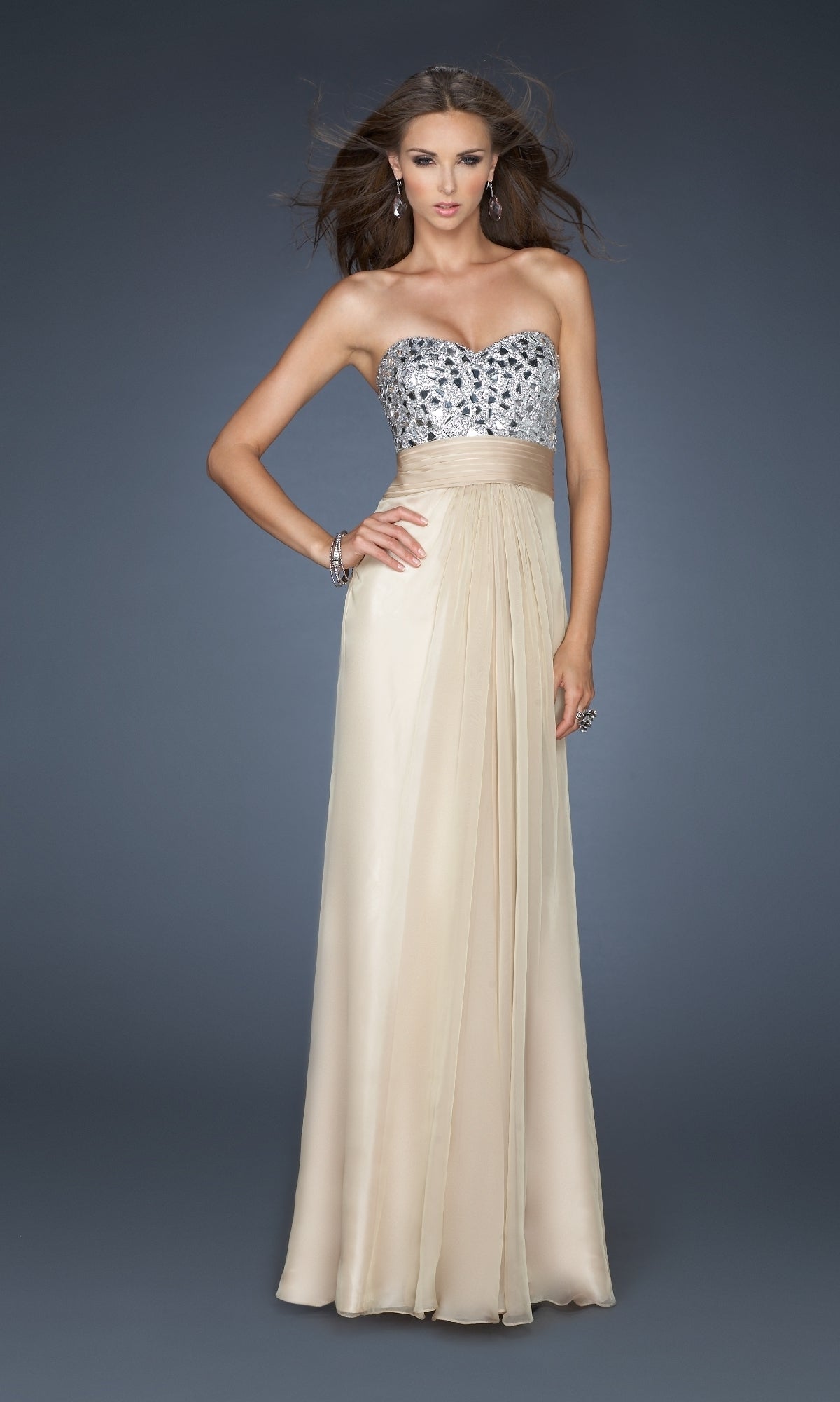 Strapless Long Prom Dress: La Femme 17909