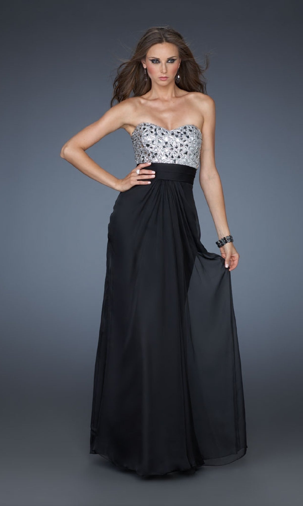 Strapless Long Prom Dress: La Femme 17909