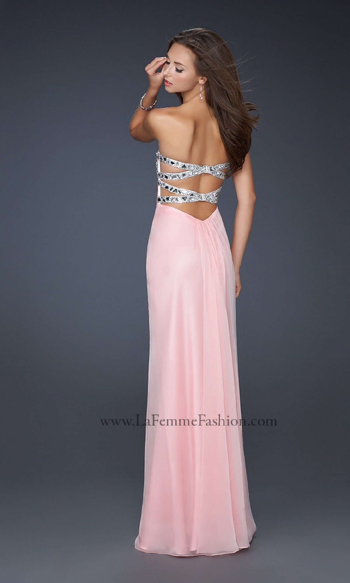 Strapless Long Prom Dress: La Femme 17909
