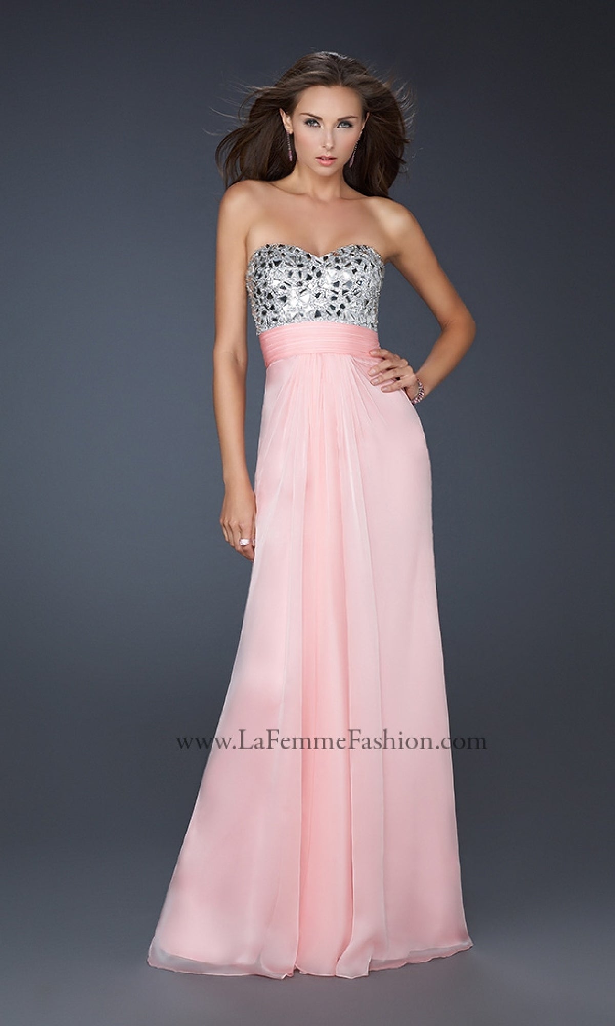 Strapless Long Prom Dress: La Femme 17909