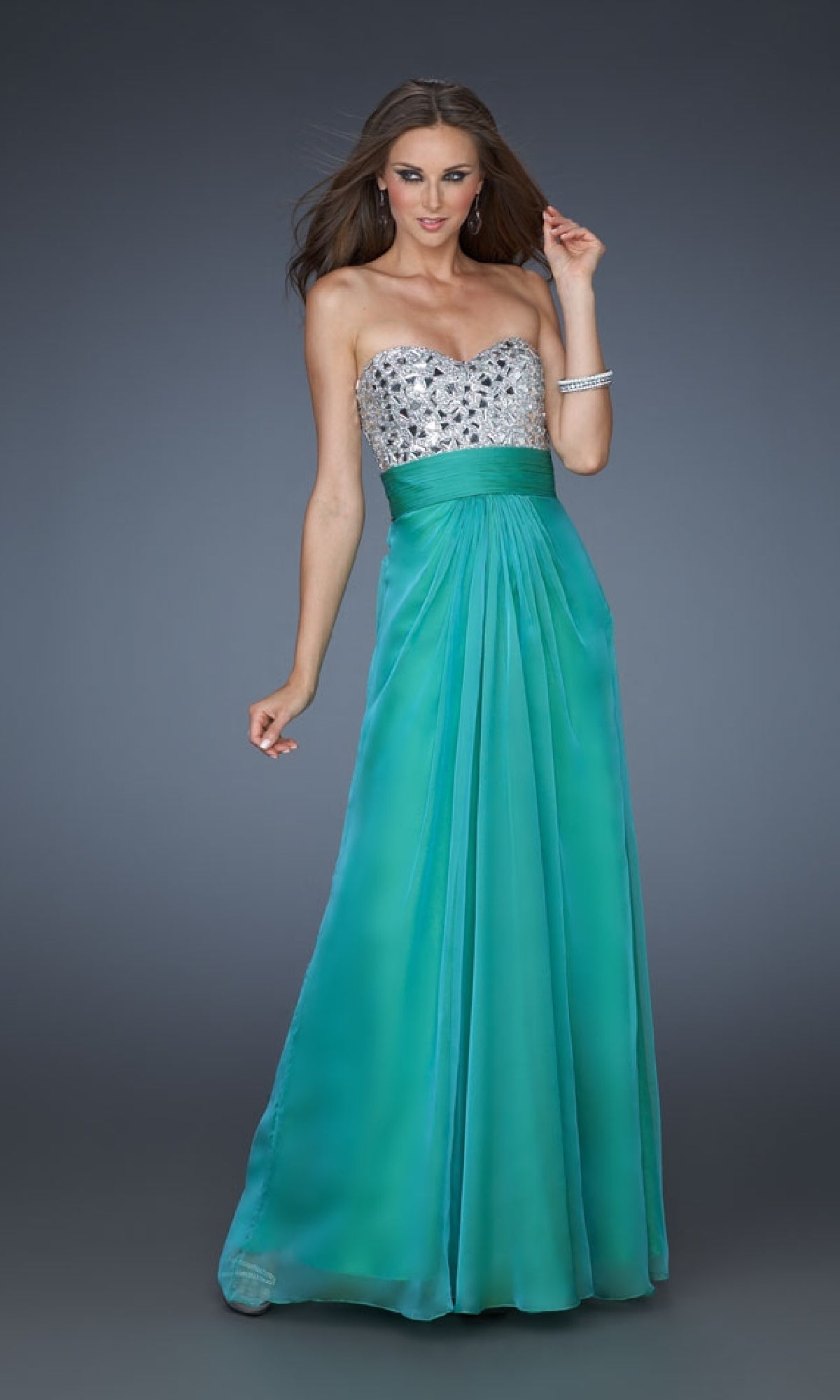 Strapless Long Prom Dress: La Femme 17909