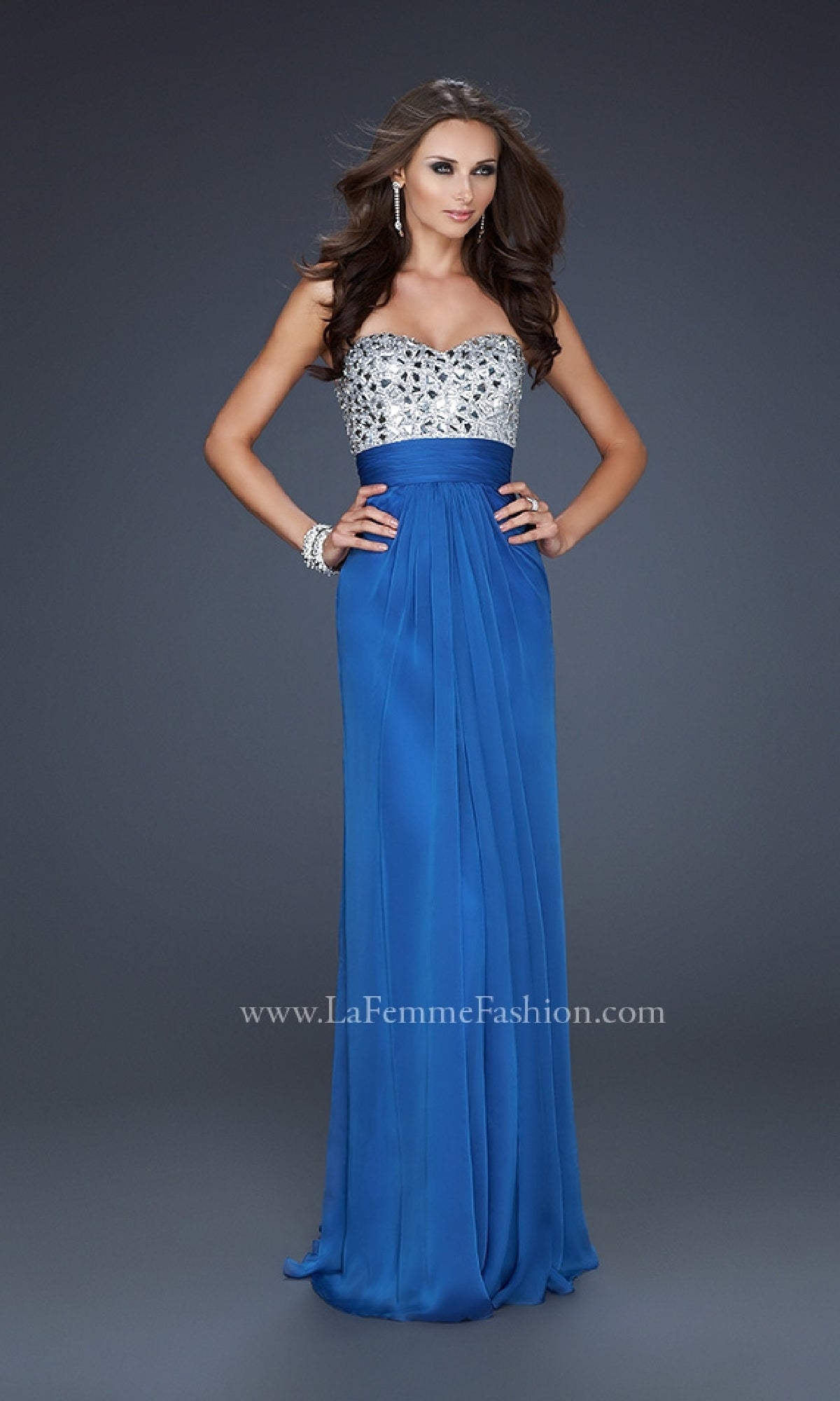 Strapless Long Prom Dress: La Femme 17909