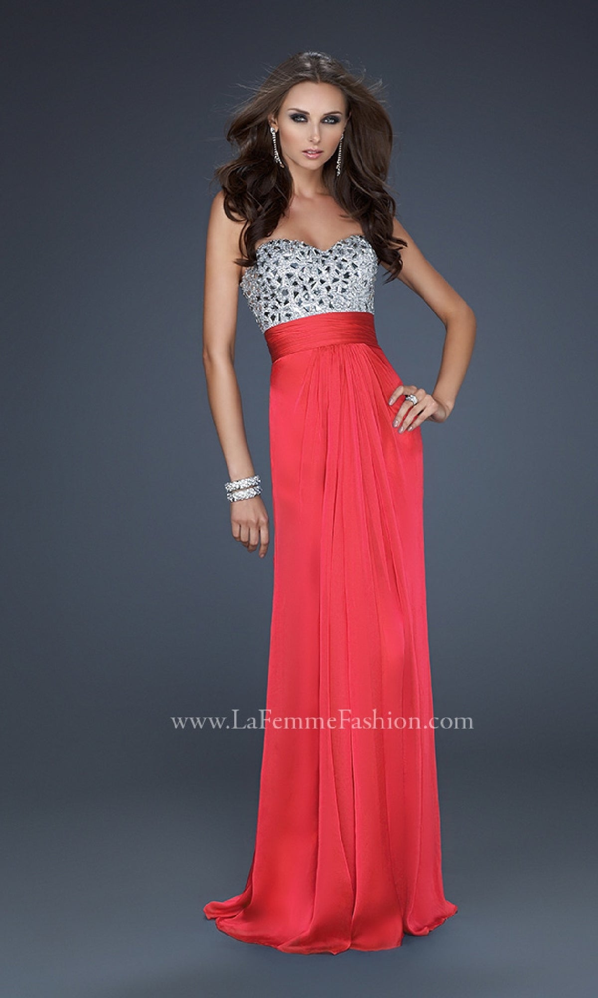 Strapless Long Prom Dress: La Femme 17909