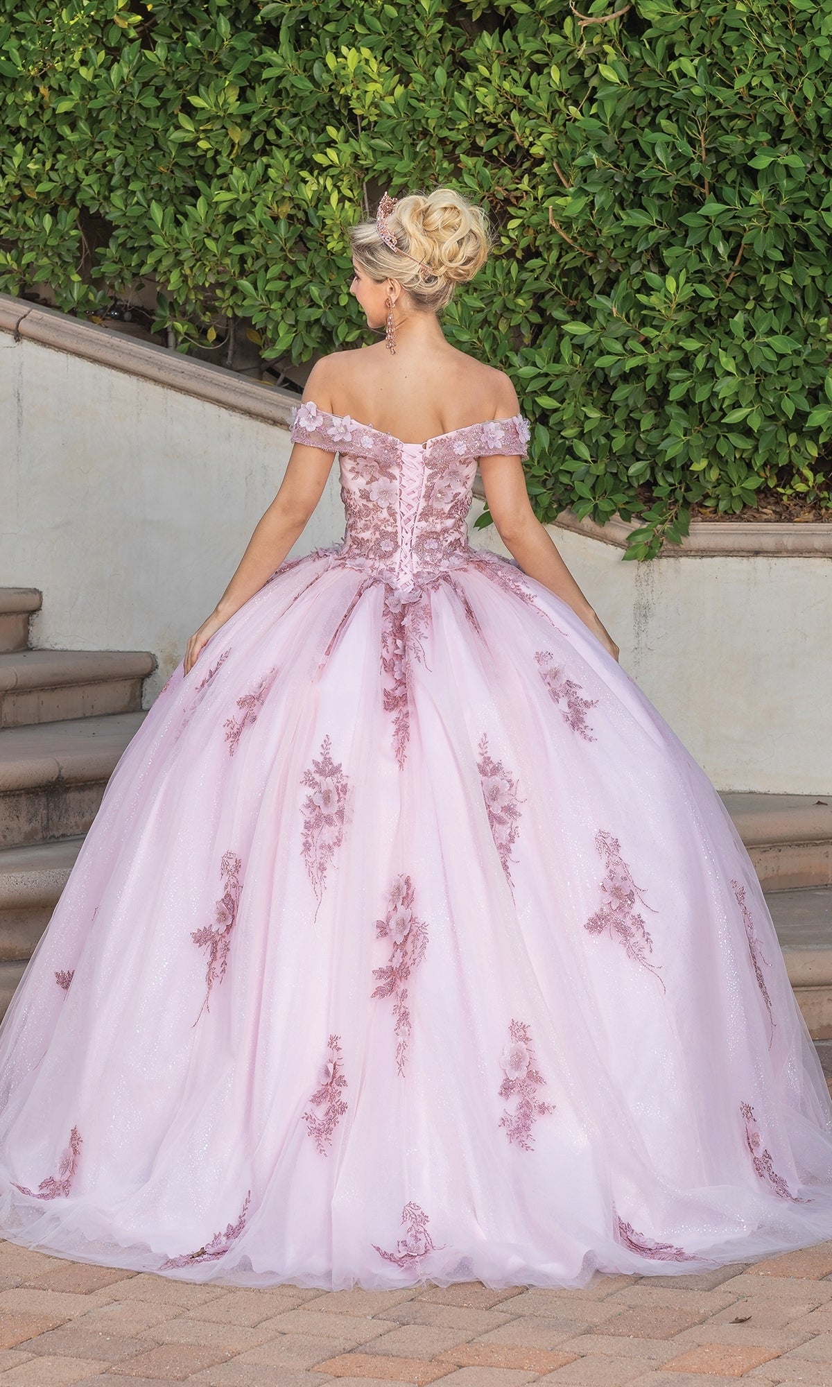 15 light pink dresses Dancing Queen 1797 Long Quinceanera Dress – PromGirl holiday deals Wedding Guest Dresses – tulle mesh Color:Paradise Green