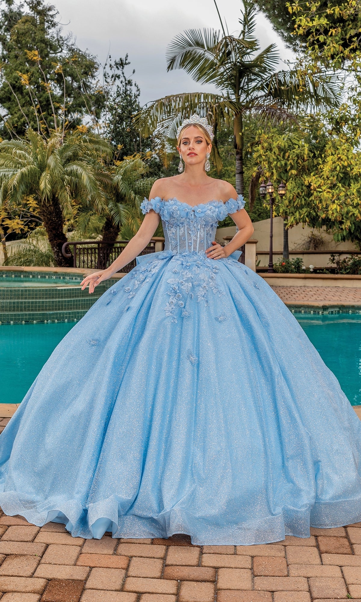 Dancing Queen 1888 Long Quinceanera Dress Lilac / Medium