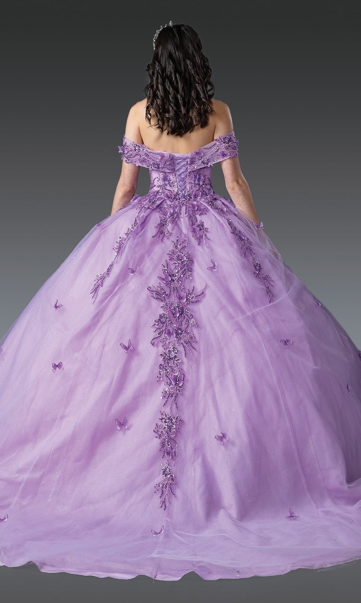 Dancing Queen 1923 Long Quinceanera Dress Lilac / XLarge Dancing Queen 1923 Long Quinceanera Dress Lilac / XLarge