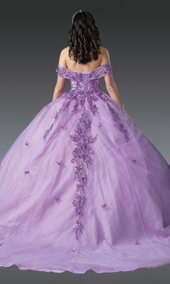 Dancing Queen 1923 Long Quinceanera Dress Lilac / XLarge