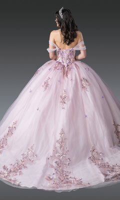 Dancing Queen 1924 Long Quinceanera Dress Blush / Medium Dancing Queen 1924 Long Quinceanera Dress Blush / Medium