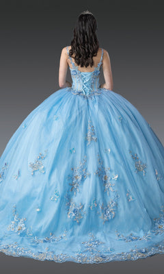 dancing queen blue dress Dancing Queen 1847 Long Quinceanera Dress Mint / 3XLarge main image 0