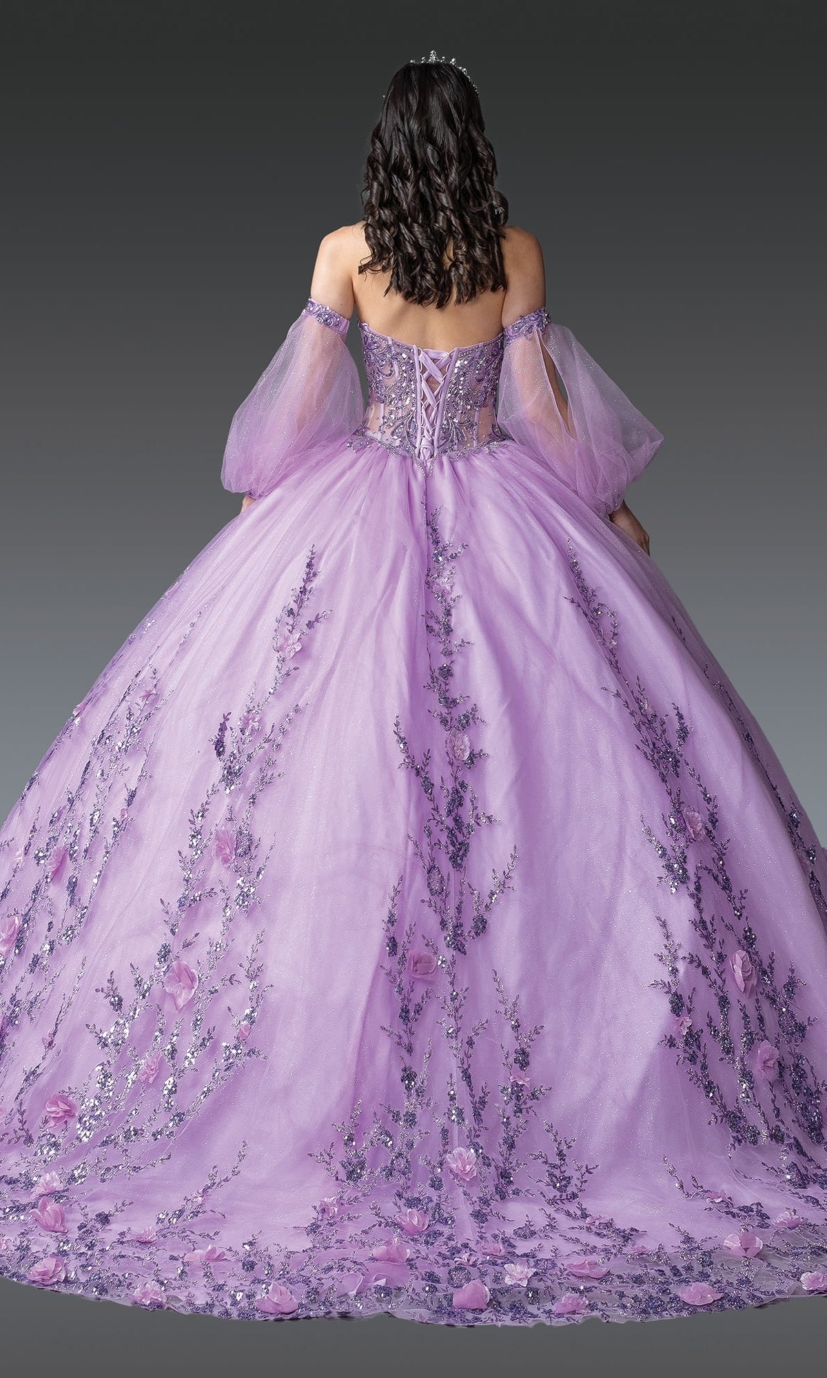 dark purple quince dresses Dancing Queen 1953 Long Quinceanera Dress Lilac / XSmall