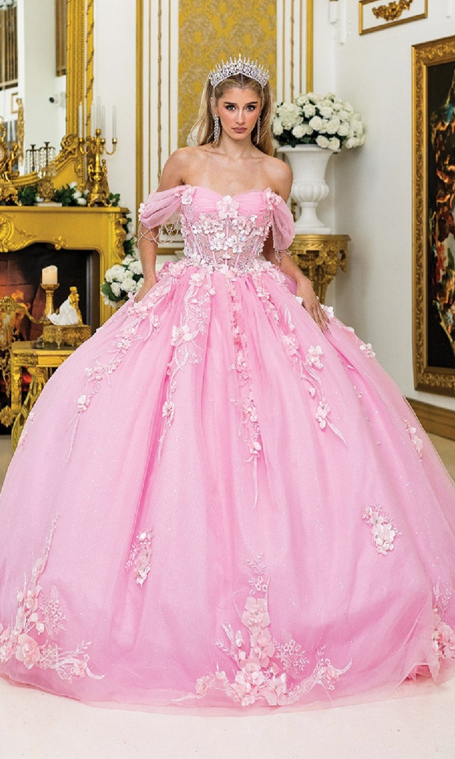 quince dress pink and gold Dancing Queen 1998 Long Quinceanera / Medium The voluminous glitter tulle Size:S/M - MAXI (43.7 in | 111 cm) Madewell | Dresses | PURECOTTONFABRIC