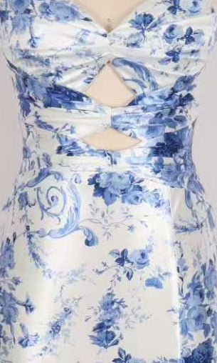 cute blue hoco dresses Princess Appliques Ruffle A-Line Short Blue Homecoming Dress PD524 US0 / Blue main image 0